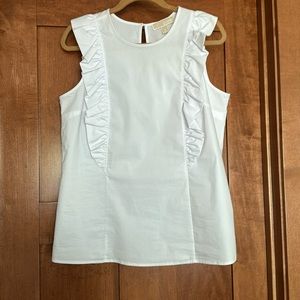 MK white ruffle top. Size M. Worn once.